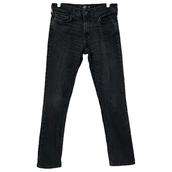 Hollister Men’s Slim Straight Epic Flex Black Denim Jeans  Sz‎ 29x32 - Picture 1 of 3